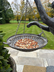 Hanging Classic Bird Bath Water Bowl Seed Nut Feeder Garden Outdoor Decoration