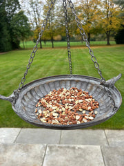 Hanging Classic Bird Bath Water Bowl Seed Nut Feeder Garden Outdoor Decoration