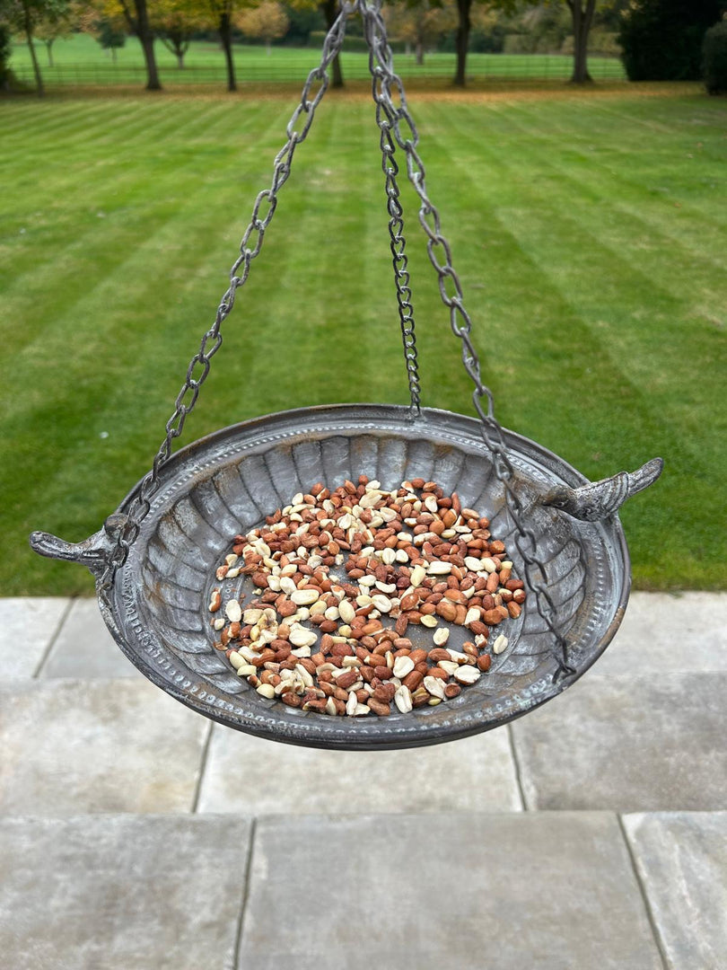 Hanging Classic Bird Bath Water Bowl Seed Nut Feeder Garden Outdoor Decoration