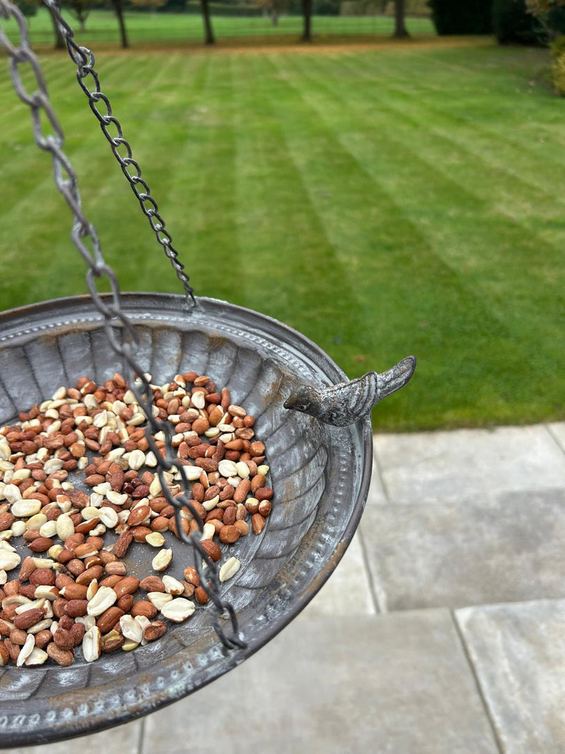 Hanging Classic Bird Bath Water Bowl Seed Nut Feeder Garden Outdoor Decoration