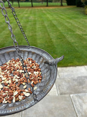 Hanging Classic Bird Bath Water Bowl Seed Nut Feeder Garden Outdoor Decoration