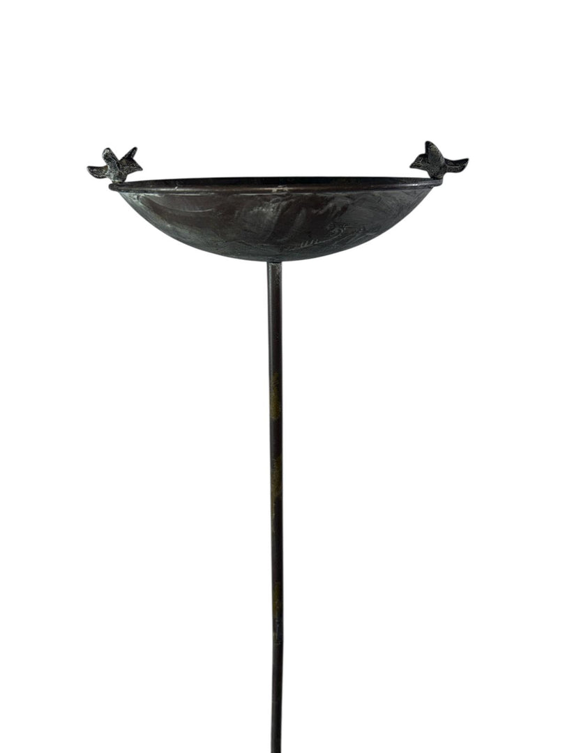 Antique Grey Bird Bath Feeder Garden Giftware Decor Decoration