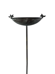Antique Grey Bird Bath Feeder Garden Giftware Decor Decoration