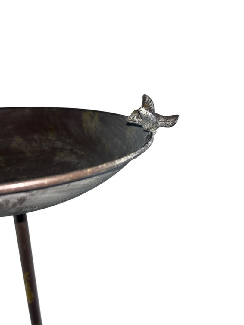 Antique Grey Bird Bath Feeder Garden Giftware Decor Decoration