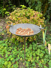 Antique Grey Bird Bath Feeder Garden Giftware Decor Decoration