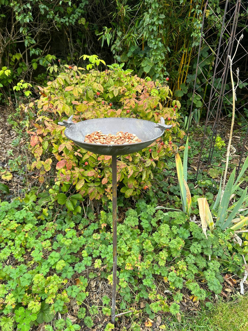 Antique Grey Bird Bath Feeder Garden Giftware Decor Decoration