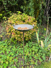 Antique Grey Bird Bath Feeder Garden Giftware Decor Decoration