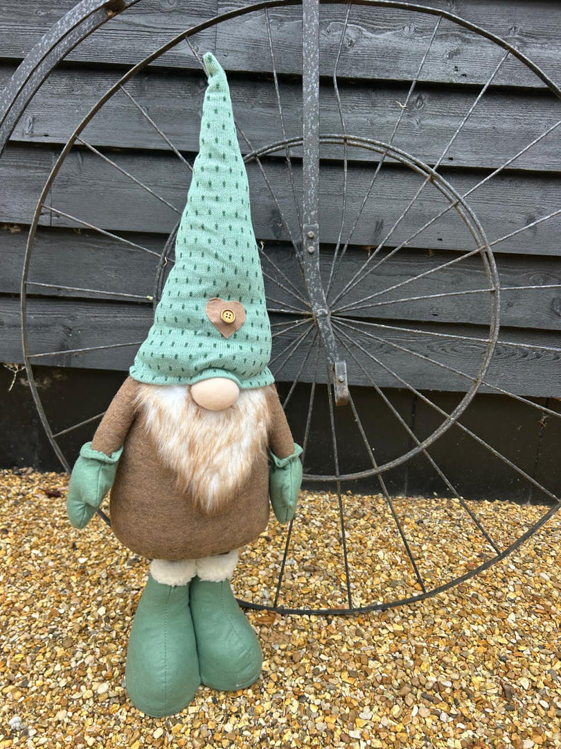 Festive Mr & Mrs Gonk Plush Standing Extendable Legs Xmas Gift Decorations Teal