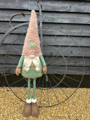 Festive Mr & Mrs Gonk Plush Standing Extendable Legs Xmas Gift Decorations Teal