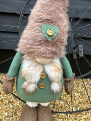 Festive Mr & Mrs Gonk Plush Standing Extendable Legs Xmas Gift Decorations Teal