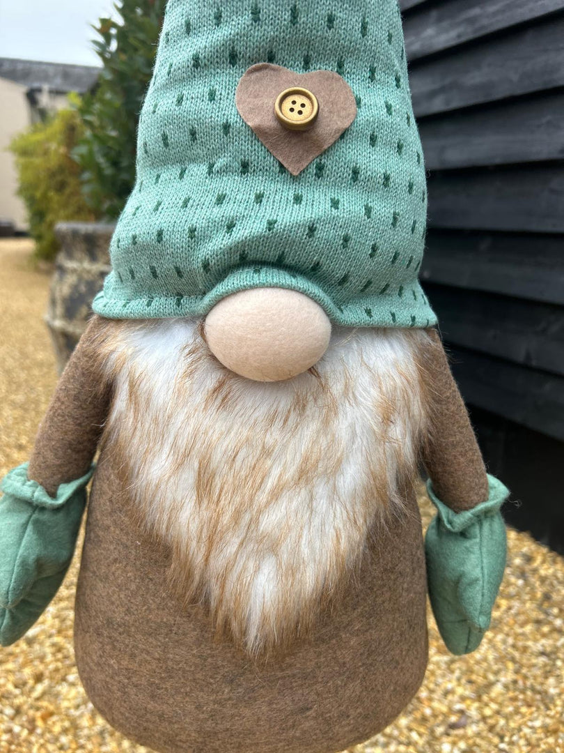 Festive Mr & Mrs Gonk Plush Standing Extendable Legs Xmas Gift Decorations Teal