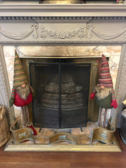 Festive Striped Red & Green Gonk Plush Standing Extendable Legs Xmas Decorations