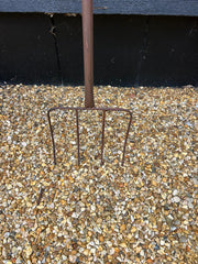 Garden Fork With Robin Stake British Bird Metal Rustic Gift Brown Decoration