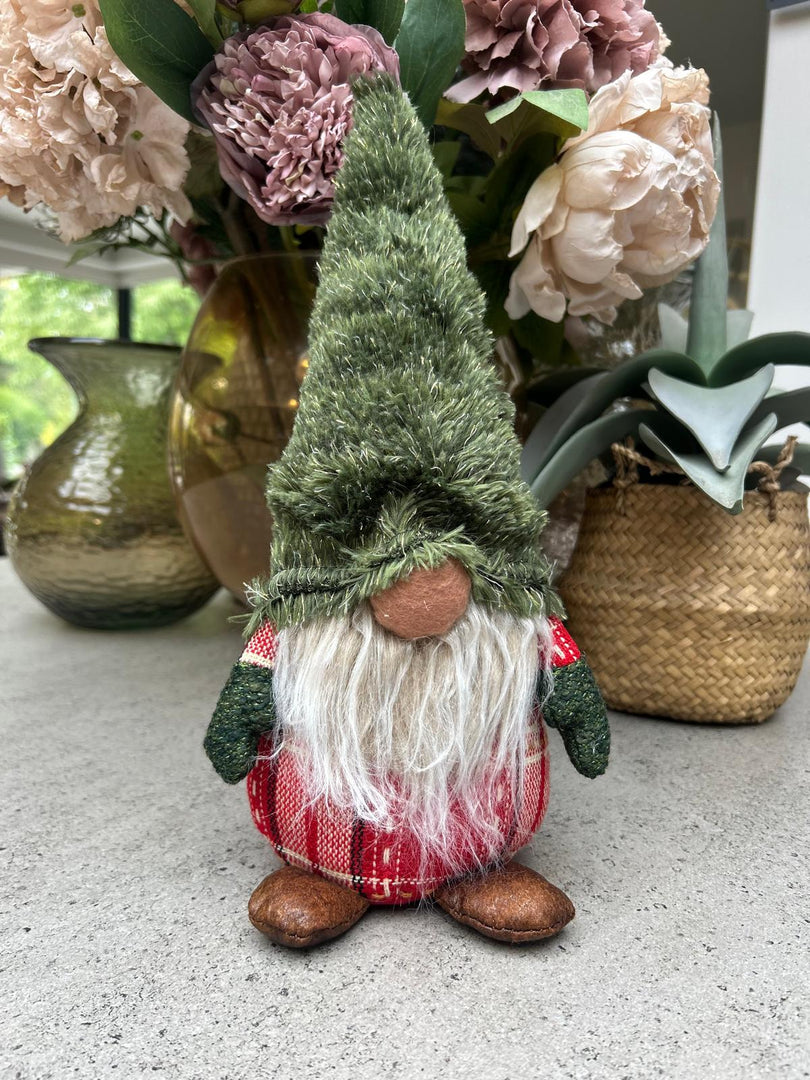 Festive Red & Green Gonk Plush Standing Ornaments Xmas Gift Winter Decorations