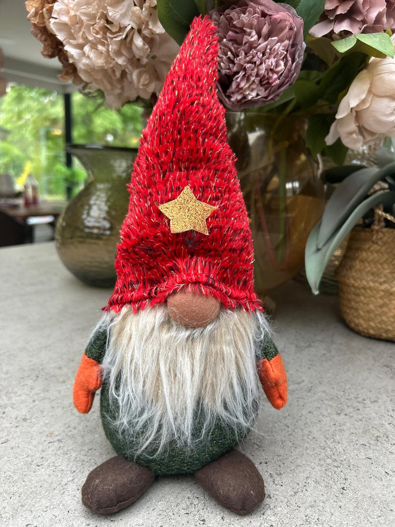 Festive Red & Green Gonk Plush Standing Ornaments Xmas Gift Winter Decorations