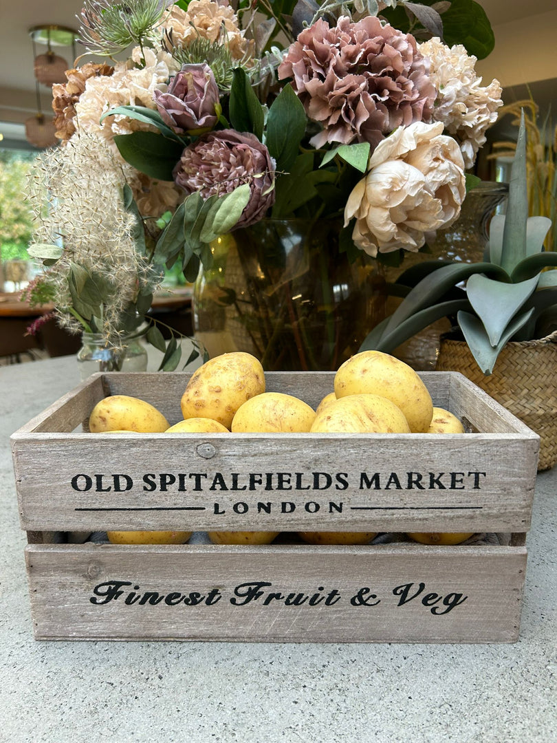 Old Spitalfields Market Wooden Rustic Handmade Storage Crates