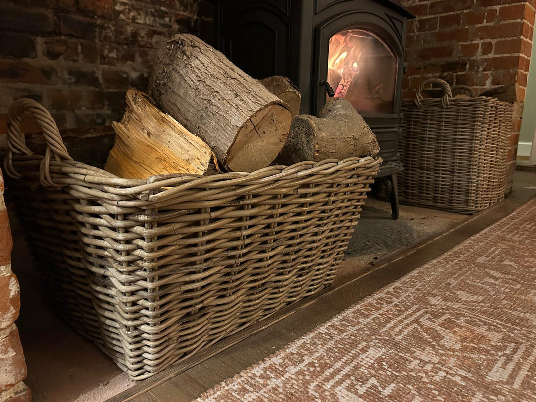 Tapered Kubu Basket Rectangular Storage Log Laundry Toy Hamper Gift Home Kitchen