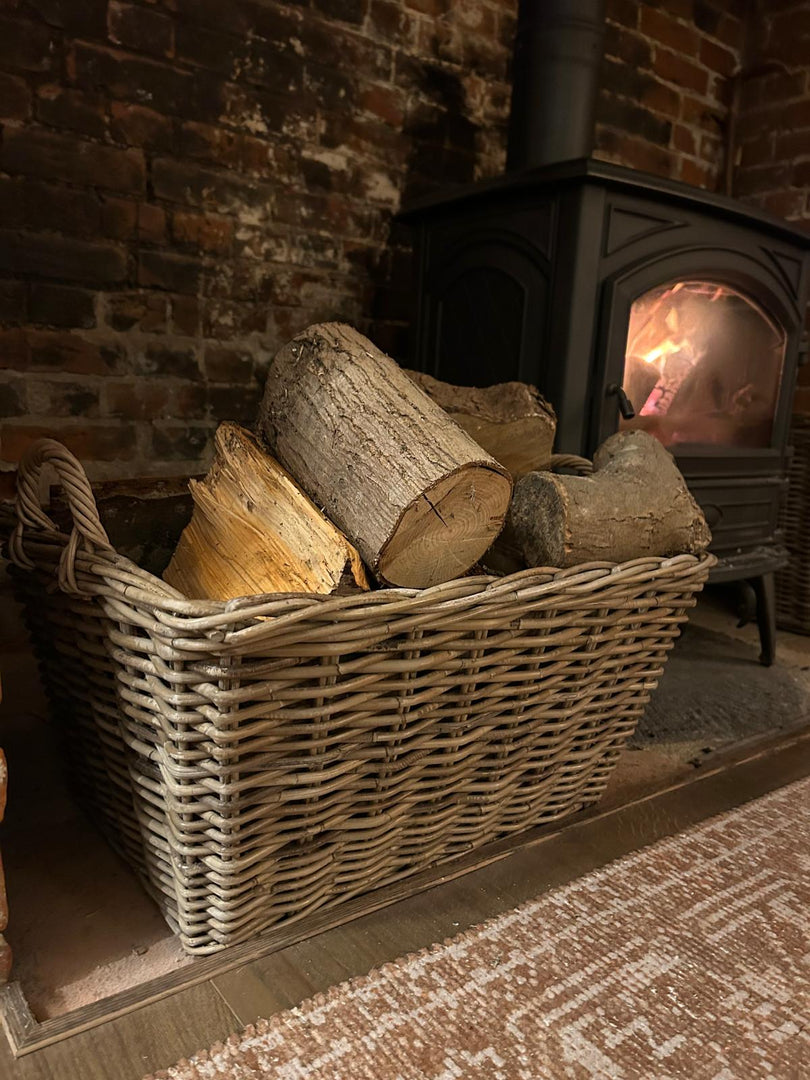 Tapered Kubu Basket Rectangular Storage Log Laundry Toy Hamper Gift Home Kitchen