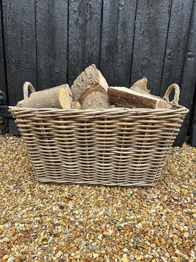 Tapered Kubu Basket Rectangular Storage Log Laundry Toy Hamper Gift Home Kitchen