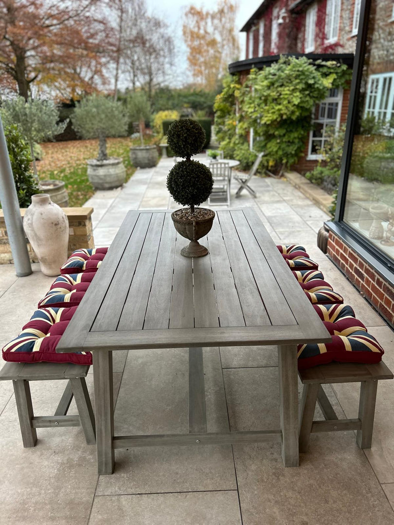 Union Jack UK Box Cushion Seat Pad Kitchen Garden Single Set of 2, 4 or 6 40cm