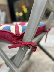 Union Jack UK Box Cushion Seat Pad Kitchen Garden Single Set of 2, 4 or 6 40cm