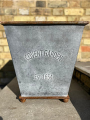 Medium Zinc Square Planter Garden Flowers Trees Plants Pot