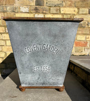Medium Zinc Square Planter Garden Flowers Trees Plants Pot