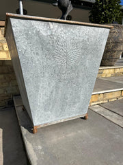 Large Zinc Square Planter Garden Flowers Trees Plants Pot
