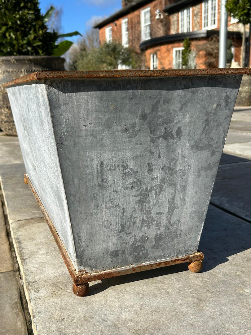 105cm XXL Large Zinc Trough Planter Trough Garden Flowers Plants