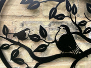 40cm Wall Art Black Robins Robin Bird Nature Garden Home Gift