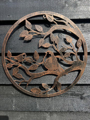 40cm Wall Art Bronze Robins Robin Nature Bird Garden Home Gift