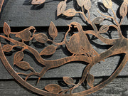 40cm Wall Art Bronze Robins Robin Nature Bird Garden Home Gift