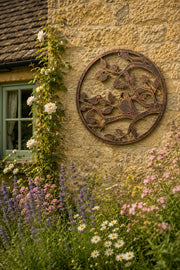 40cm Wall Art Bronze Robins Robin Nature Bird Garden Home Gift