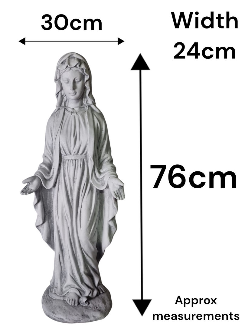 Standing Jesus Christ Or Virgin Mary Detailed Garden Statue Religious Ornament
