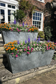 105cm XXL Large Zinc Trough Planter Trough Garden Flowers Plants
