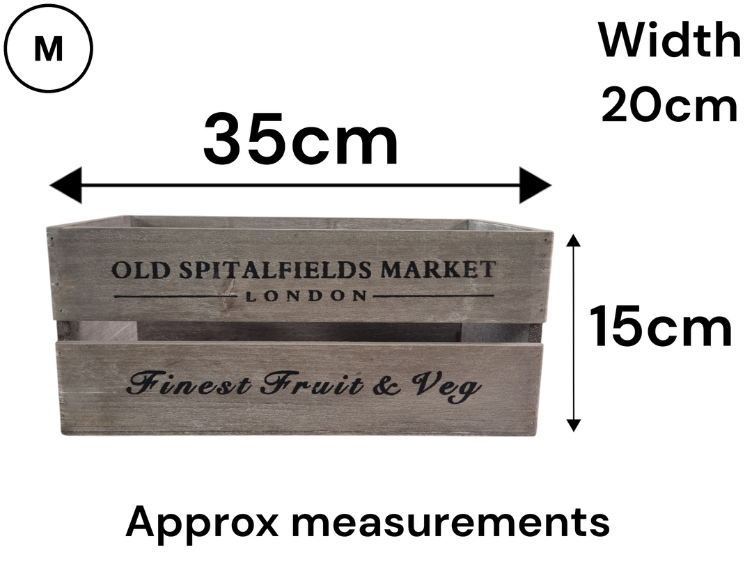Old Spitalfields Market Wooden Rustic Handmade Storage Crates