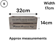 Old Spitalfields Market Wooden Rustic Handmade Storage Crates