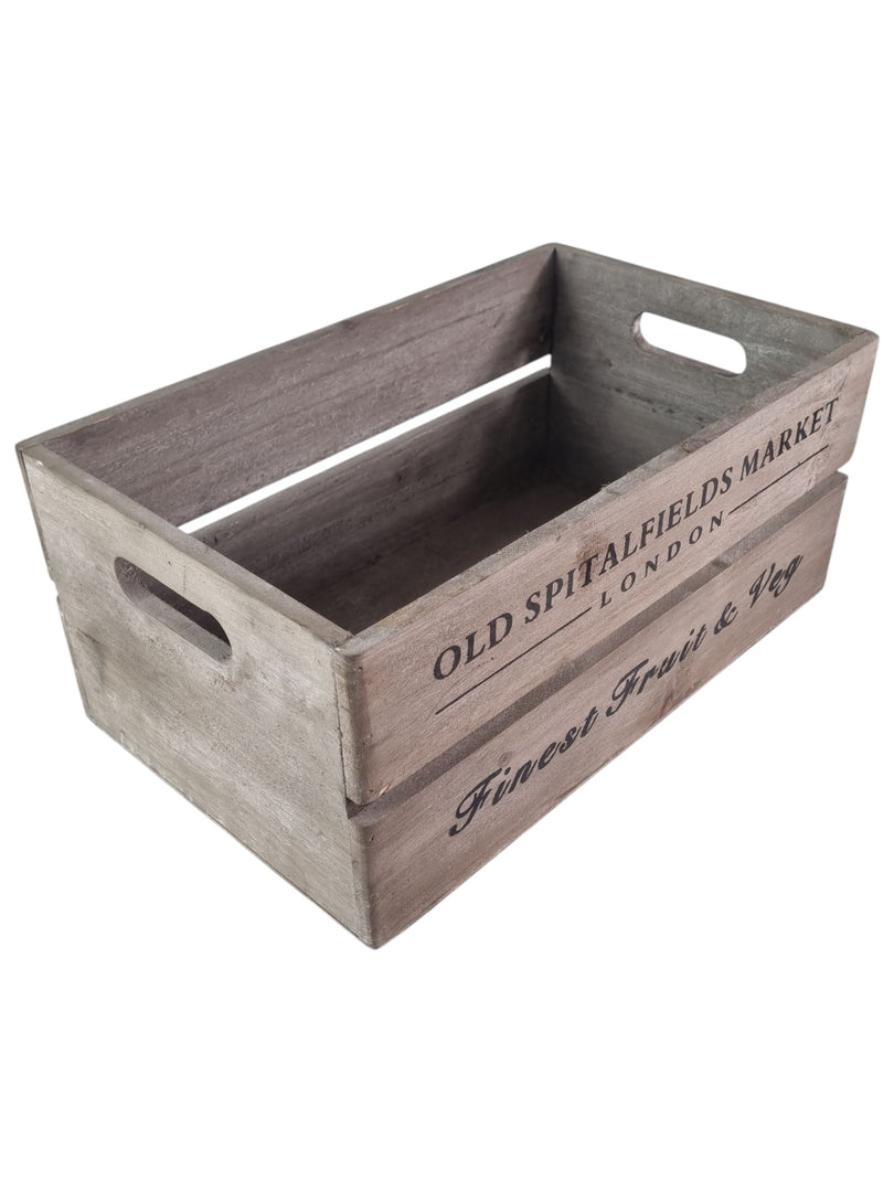 Old Spitalfields Market Wooden Rustic Handmade Storage Crates