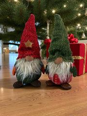 Festive Red & Green Gonk Plush Standing Ornaments Xmas Gift Winter Decorations