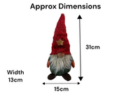 Festive Red & Green Gonk Plush Standing Ornaments Xmas Gift Winter Decorations