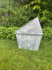 50cm Zinc Trough Planter Garden Flowers Trees Embossed Galvanised Effect