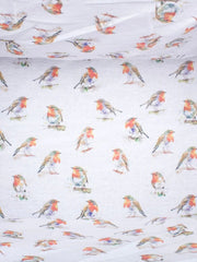 Rectangular Natural-Wash Wicker Log Fireside Storage Basket with Robin Liner