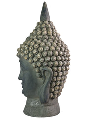 Extra Large Brown Charcoal Buddha Head Garden Gift Decor Decoration Ornament