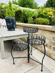 3 Tier Planter Black Plant Flower Pot Stand Garden Gift Decor Decoration