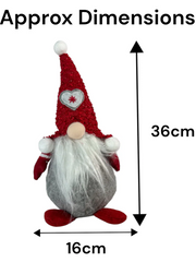 Festive Mr & Mrs Gonk Plush Standing Ornaments Xmas Gift Winter Decorations Red