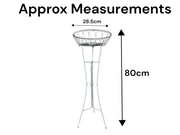 White Plant Pot Flower Stand Decorative Garden Patio Floor Standing House Decor