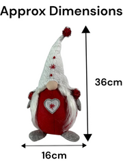 Festive Mr & Mrs Gonk Plush Standing Ornaments Xmas Gift Winter Decorations Red