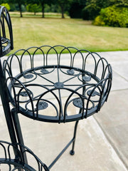 3 Tier Planter Black Plant Flower Pot Stand Garden Gift Decor Decoration