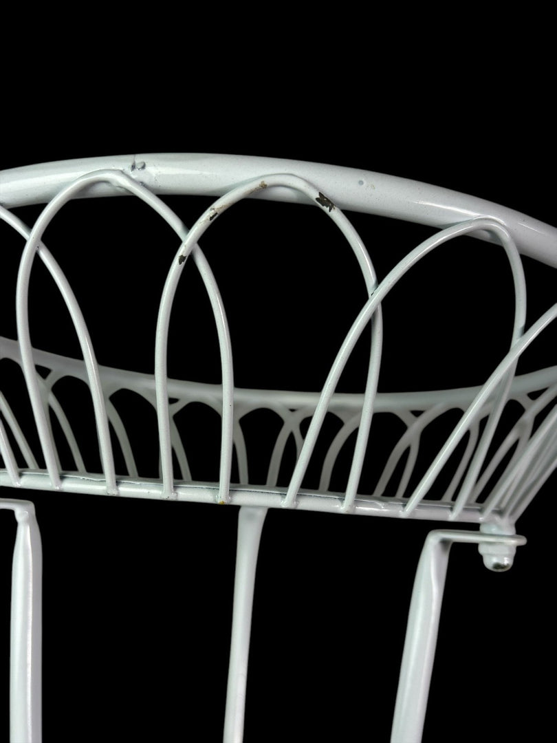 White Plant Pot Flower Stand Decorative Garden Patio Floor Standing House Decor