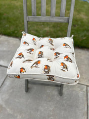 Robin Box Cushion Seat Pad Kitchen Garden Decor Single Set of 4 or 6 40cm